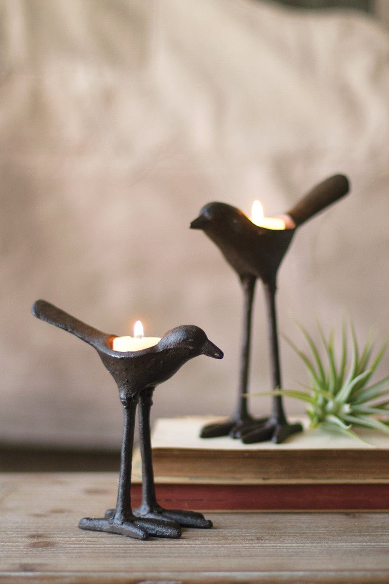 Cast Iron Bird Tealight Candle Holders
