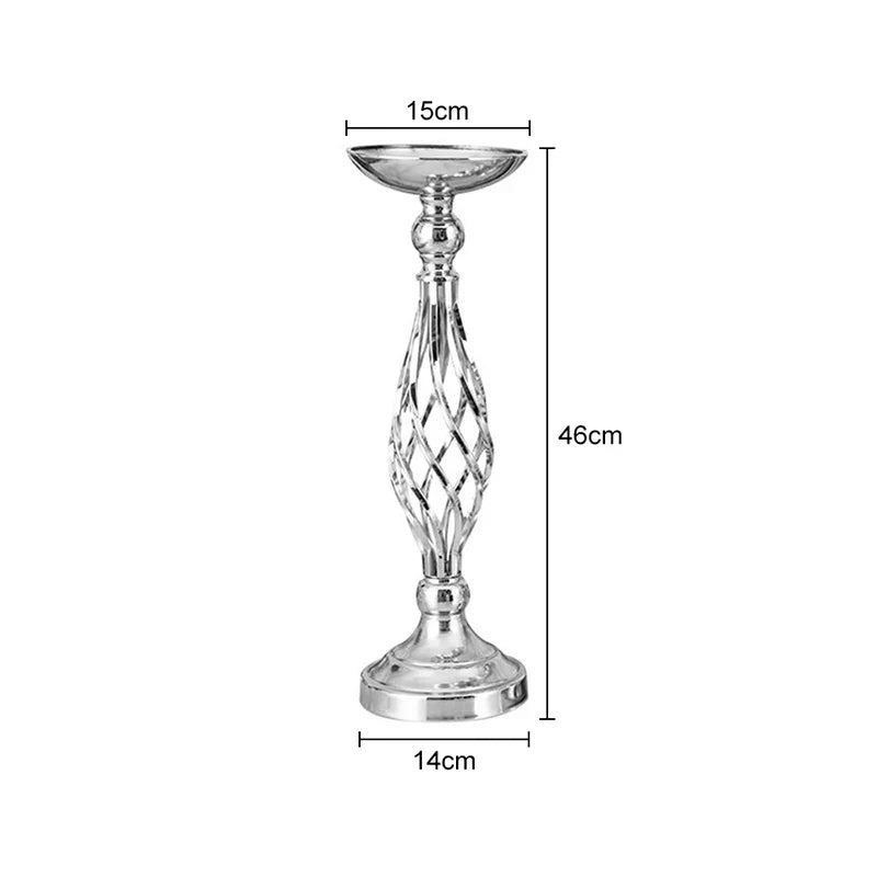 Wedding Centerpieces Flowers Metal Candle Holders Flower Vase Table Stand Party Decor Road Lead Candlestick Home Arrangement ShopOnlyDeal