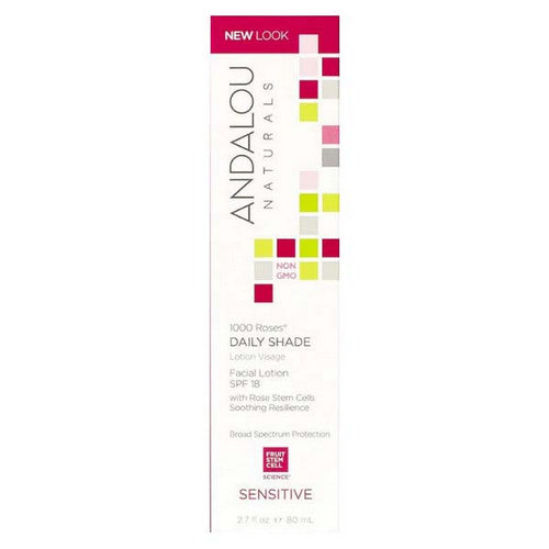 Andalou Naturals, 1000 Roses Daily Shade Facial Lotion, With SPF 18 , 2.7 Oz