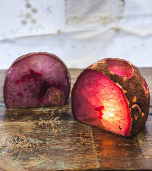 SoulMakes Agate Geode Candle Holder