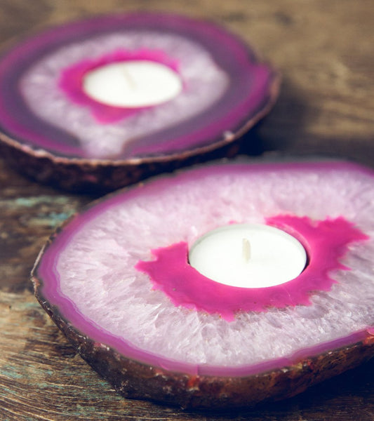 SoulMakes Agate Slab Candle Holder