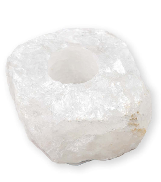 SoulMakes Rough Clear Quartz Candle Holder