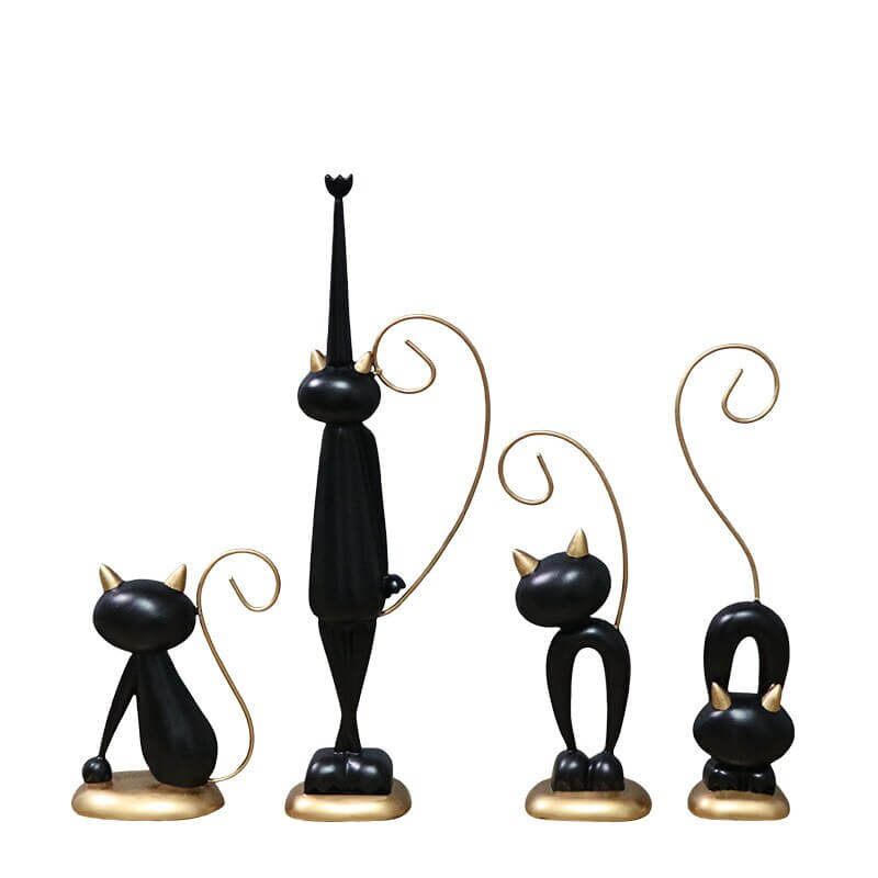 Relaxing Cat Ornament Set