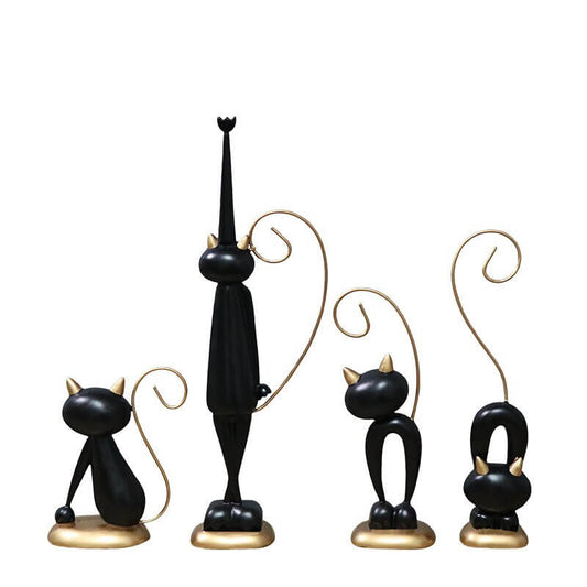 Relaxing Cat Ornament Set