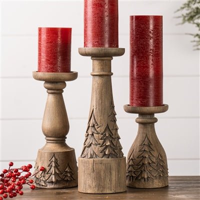 Pine Tree Candle Holders