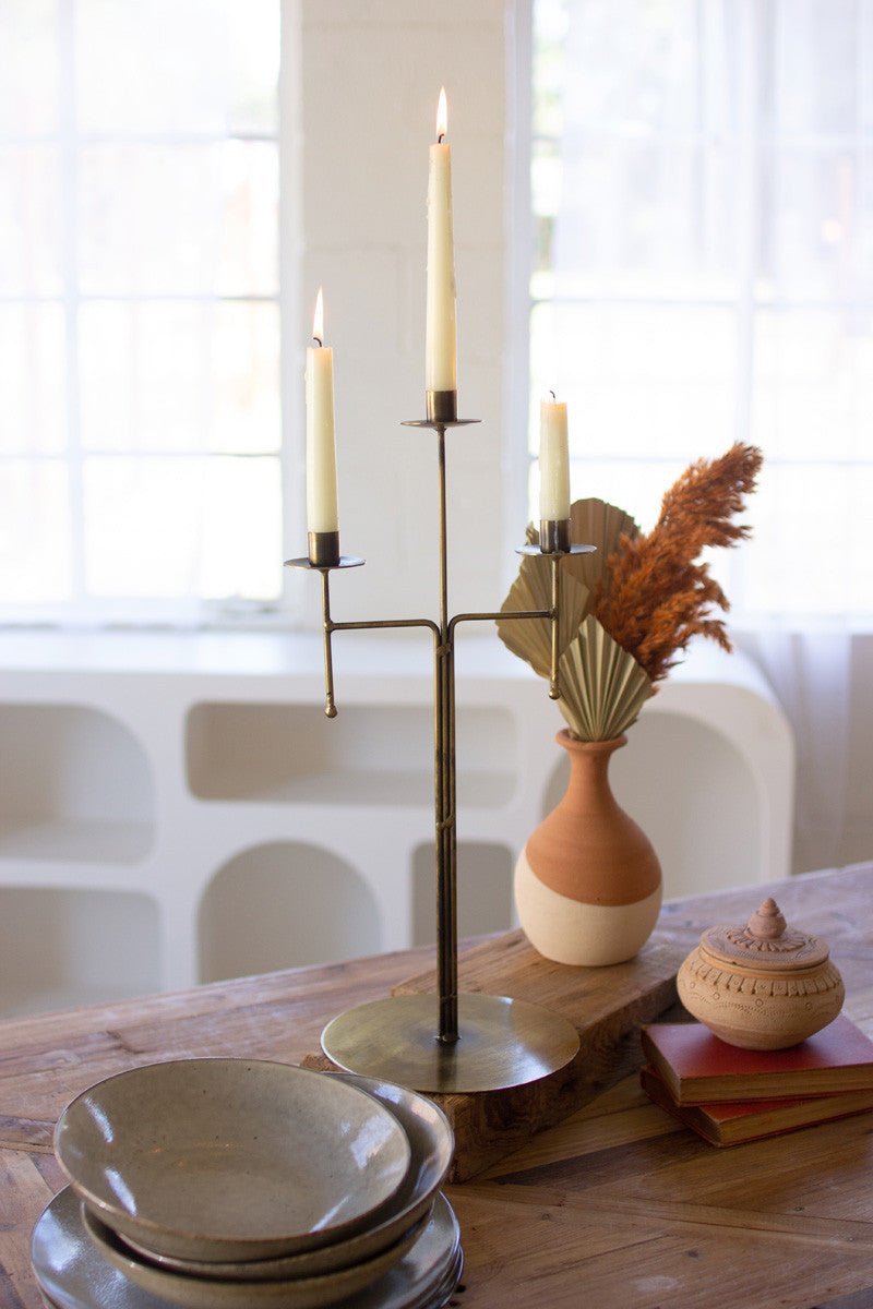 Antique Brass Candlelabra