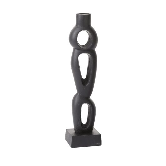 Jelani Matte Black Candle Holder Large Accent Decor Candle Holders