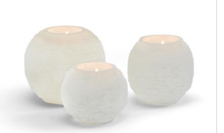 GLACIER SELENITE CRYSTAL SPHERE HOLDERS