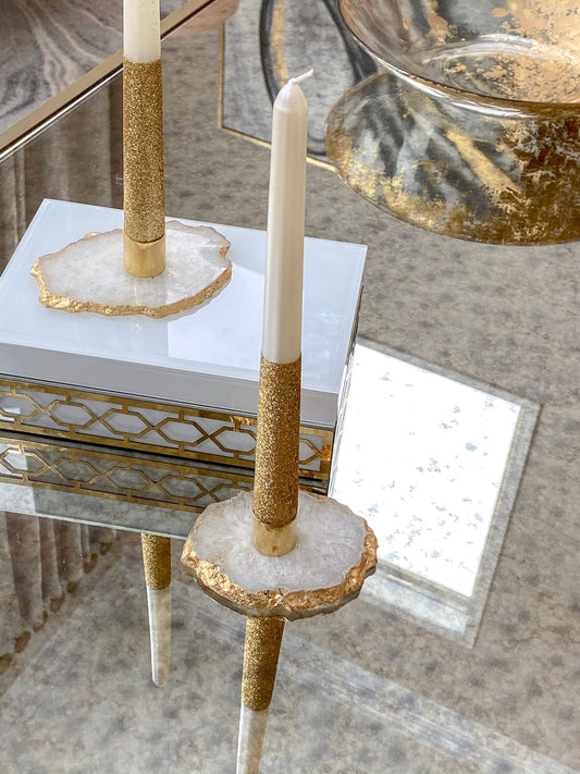 Agate Candle Holder