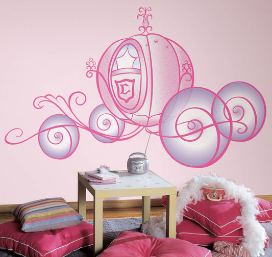 Princess Carriage Peel & Stick Giant Wall Decal - US Only