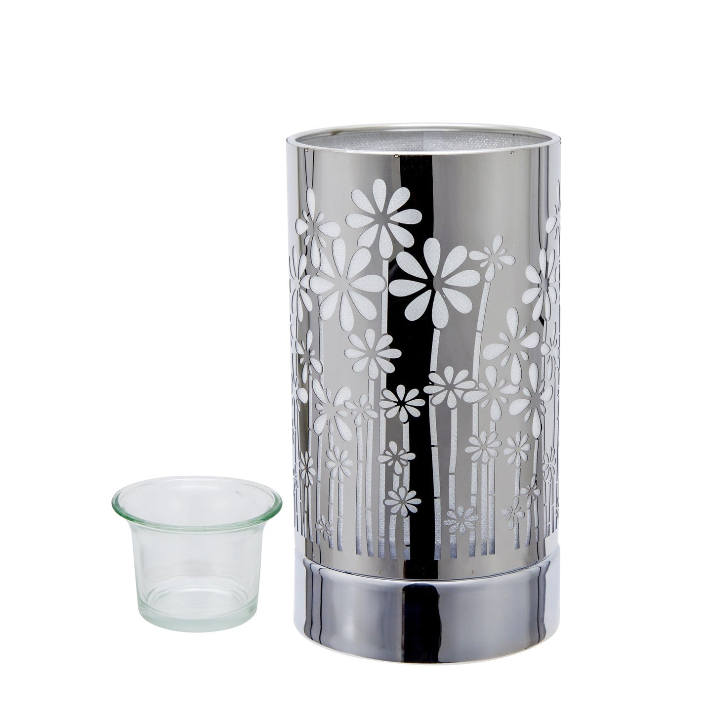 7" touch lamp Wax Melts Warmer-Metal Silver GardenTable Decor