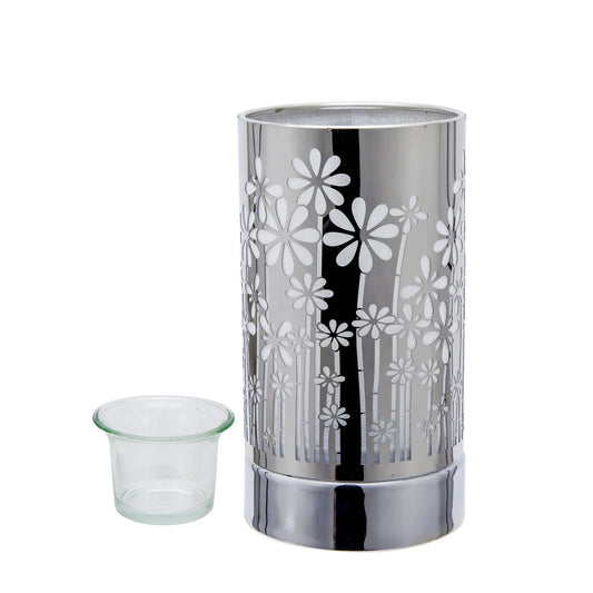 7" touch lamp Wax Melts Warmer-Metal Silver GardenTable Decor