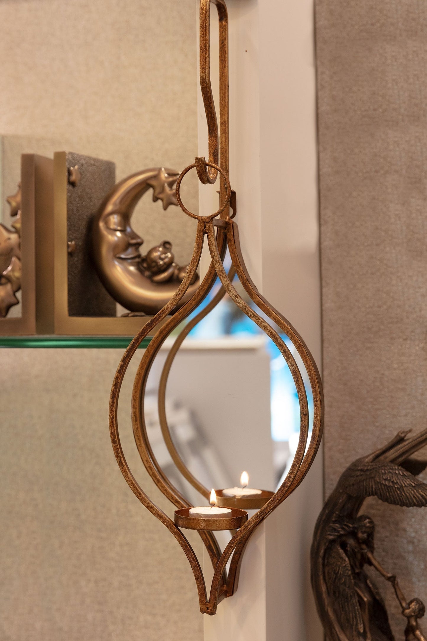 Ellie Mirrored Single Candle Holder