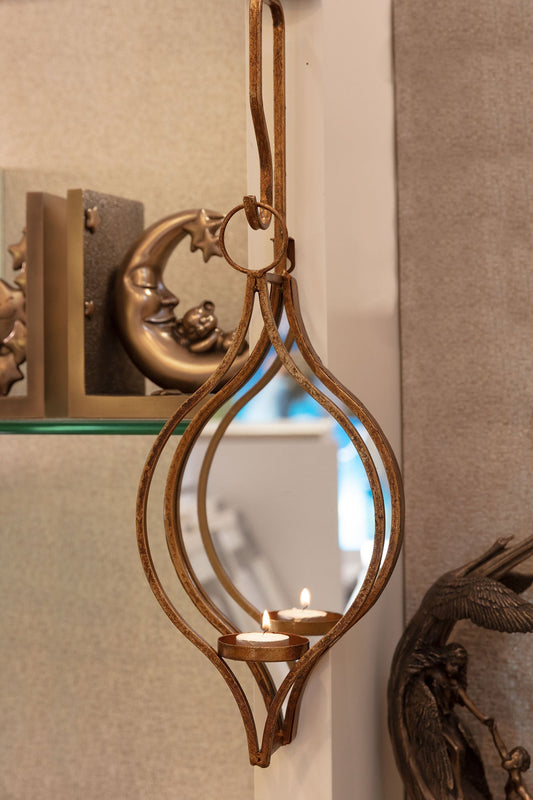 Ellie Mirrored Single Candle Holder