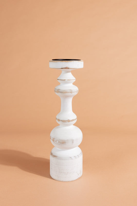 Large Wooden Candle Holder