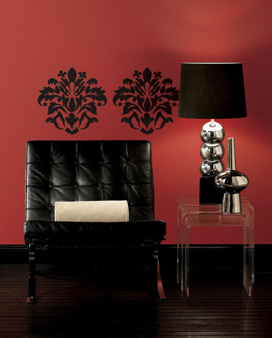 Damask (Black) Peel & Stick Wall Decals