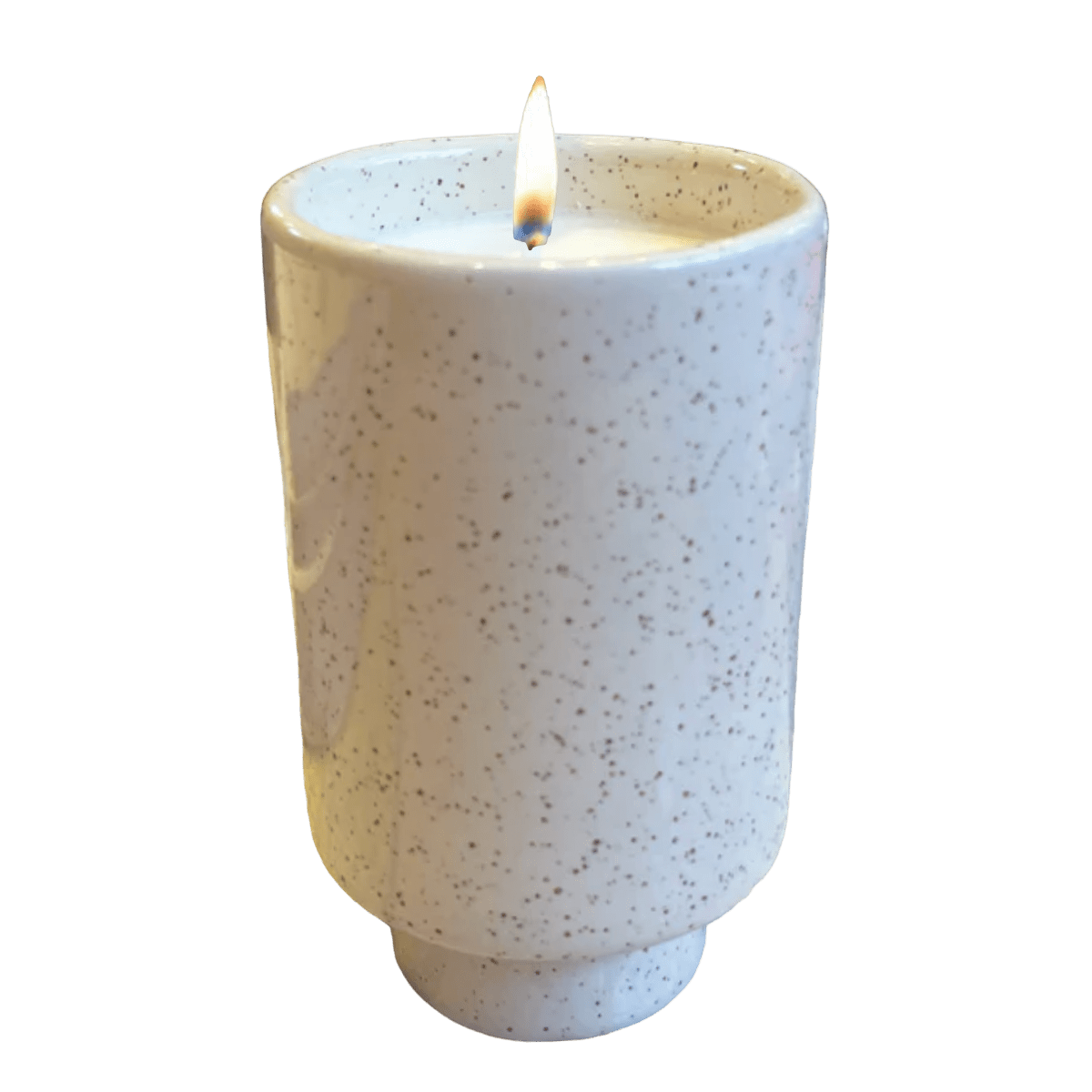 Kaya Ceramic Candle - Speckled Cream/Coconut Musk