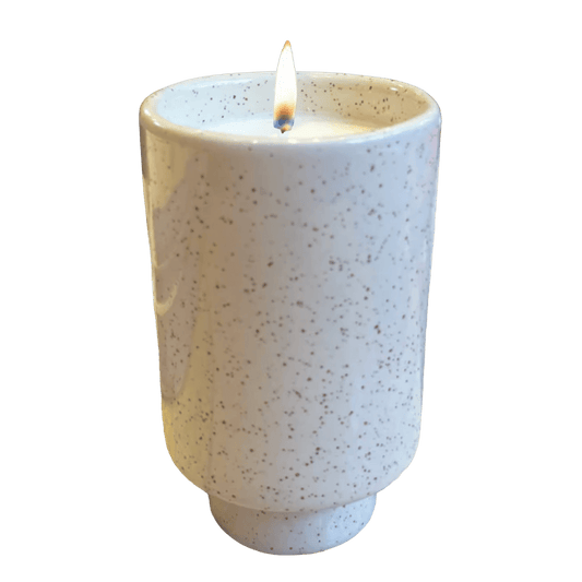 Kaya Ceramic Candle - Speckled Cream/Coconut Musk