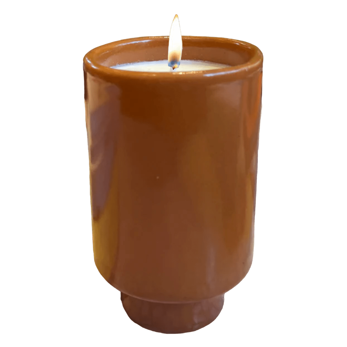 Kaya Ceramic Candle - Burnt Orange/Sandalwood