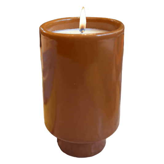 Kaya Ceramic Candle - Burnt Orange/Sandalwood