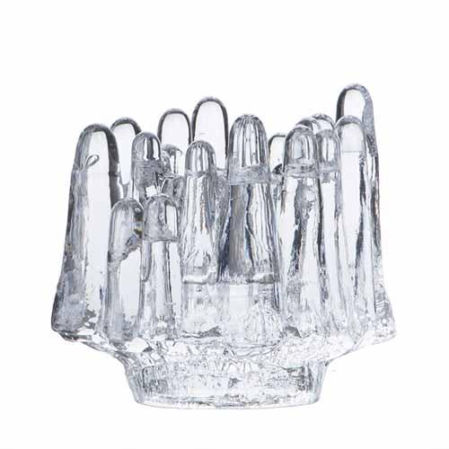 Polar 4.65" Clear Votive by Göran Wärff for Kosta Boda