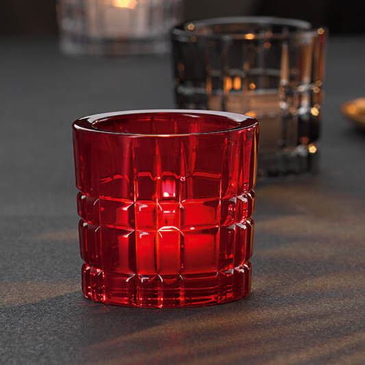 Nachtmann Square Votive Red (Set of 2)